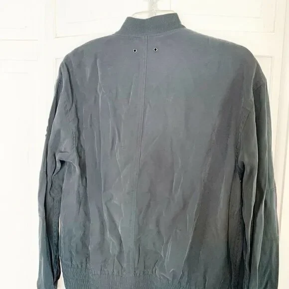 Liebeskind Berlin Women’s Grey Twill- Collar Bomber Jacket Size Small